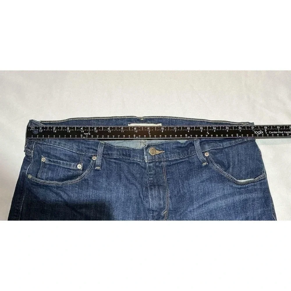 Levis 505 Jeans Mens 32 Blue Straight Dark Wash Denim
